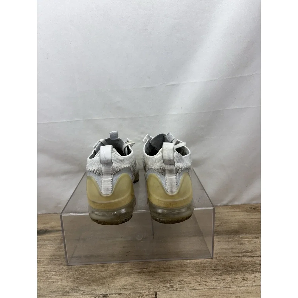 Nike Air VaporMax 2021‎ FK White Grey Flyknit Running Shoes DC4112-100 Womens 11